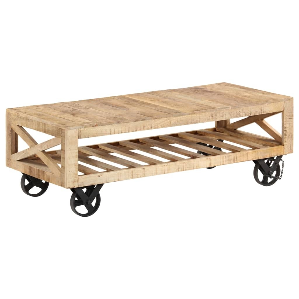 vidaXL Coffee Table with Wheels 43.3