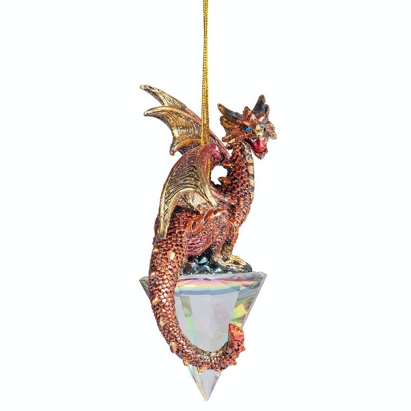 Design Toscano Diamond Dragon 2019 Gothic Holiday Ornament: Set of Three