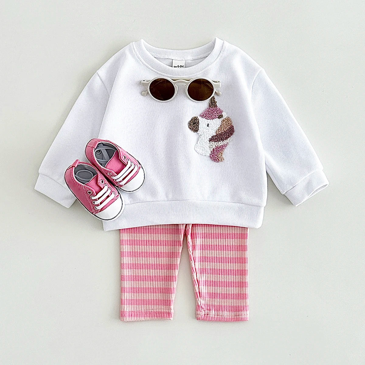 New Baby Clothing Set Cartoon Penguin Embroidery Top+Pants Warm Clothes Spring Autumn Newborns Baby Boys Girls Infant 2Pcs