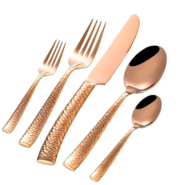 20 Piece Flatware Set in Rose Gold