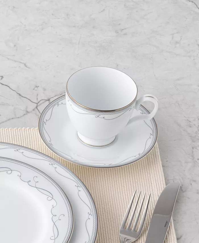 Noritake Satin Flourish 4 Piece Cup Set Service for 4