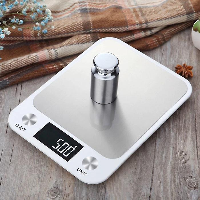 Stuff Certified® Kitchen Scale Digital - 10kg / 1g - Precision Digital Kitchen Scale White