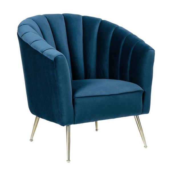 Rosemont Accent Chair in Blue and Gold