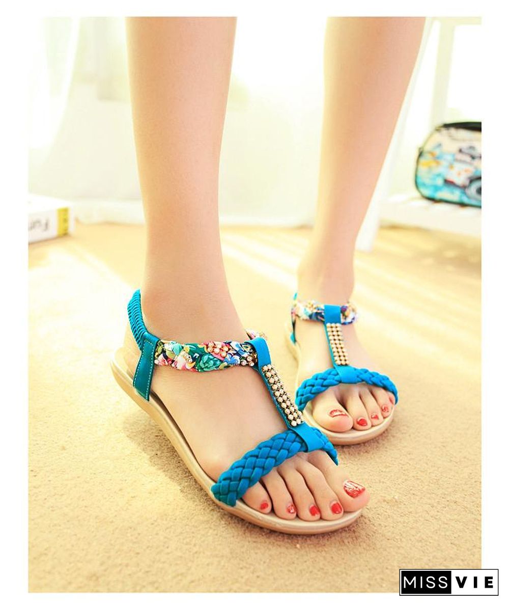 Women Summer Fashion Beach Sandals Comfortable Flats Sandals