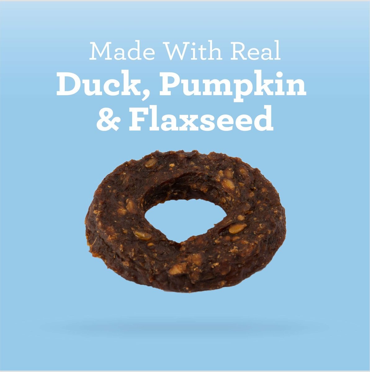 SmartBones Protein Rings Real Duck， Pumpkin and Flaxseed Dog Treats