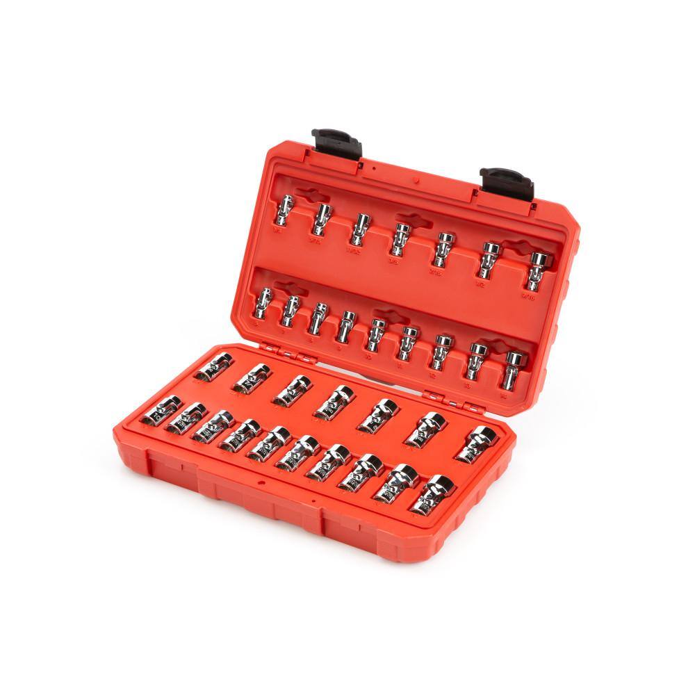 TEKTON 14 38 in. Drive Universal Joint Socket Set (33-Piece) SHD99301