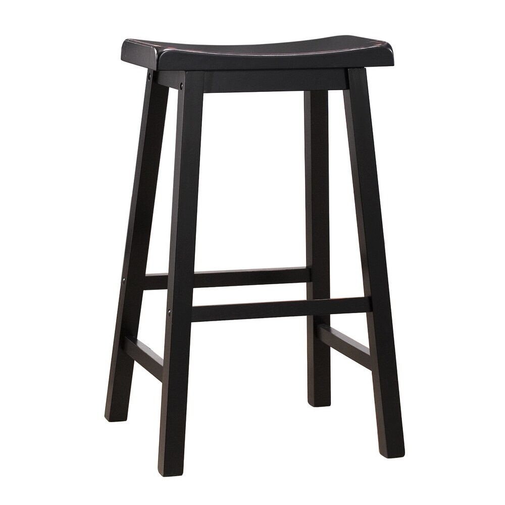 Salvador Saddle 29 inch Counter Height Backless Stools (Set of 2) by iNSPIRE Q Bold