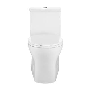 Swiss Madison Sublime III 1-piece 0.951.26 GPF Dual Flush Round Toilet in White Seat Included SM-1T271