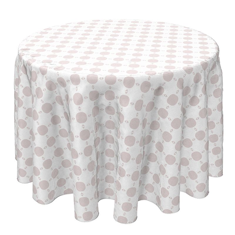 Round Tablecloth， 100% Cotton， 60 Round， Modern Geo Pattern