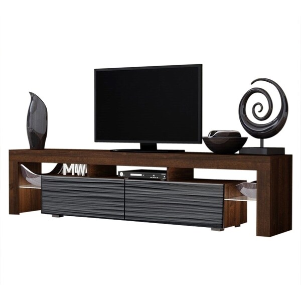 Milano 200 Modern 79-inch TV Stand with 16 Color LEDs