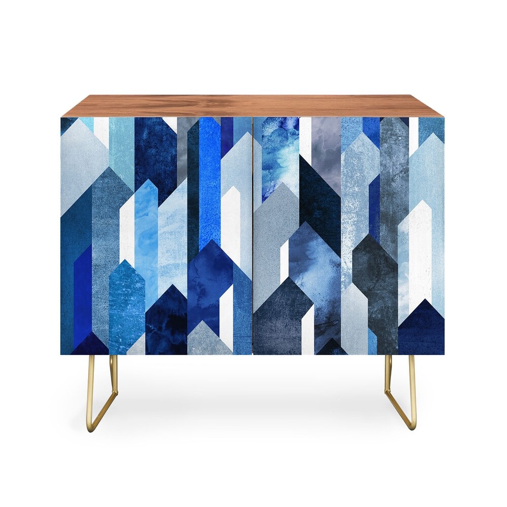 Carson Carrington Hjaelmared Modern/Contemporary Blue Credenza