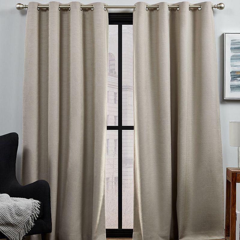 Exclusive Home 2-pack Bensen 100% Blackout Grommet Top Window Curtains