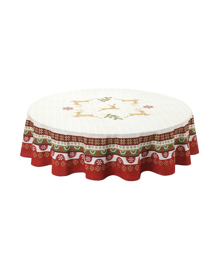 Laural Home Simply Christmas 70 Round Tablecloth