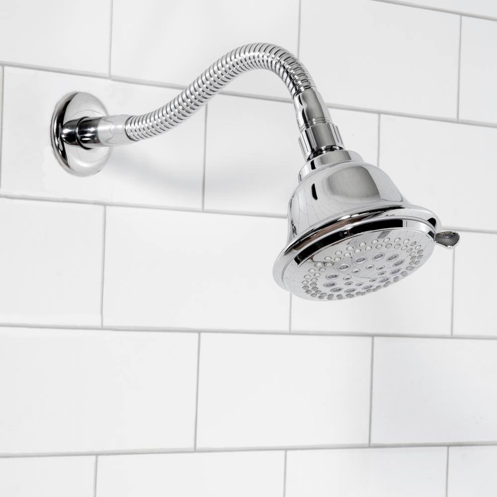 Glacier Bay 11 in. Shower Arm with Flexible Flange Chrome 520 HD2480CP