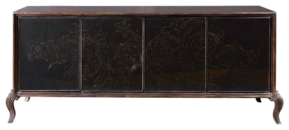 4 Door Media Credenza   Traditional   Entertainment Centers And Tv Stands   by Pulaski Furniture  Houzz