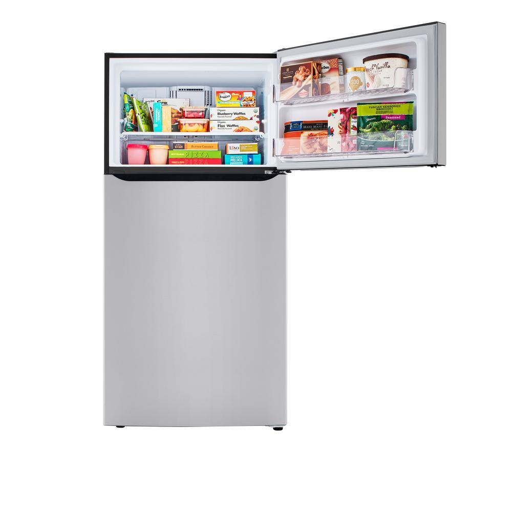 LG 24 cu. ft. Top Mount Freezer Refrigerator with Multi-Flow Air System in Stainless Steel Garage Ready LHTNS2403S