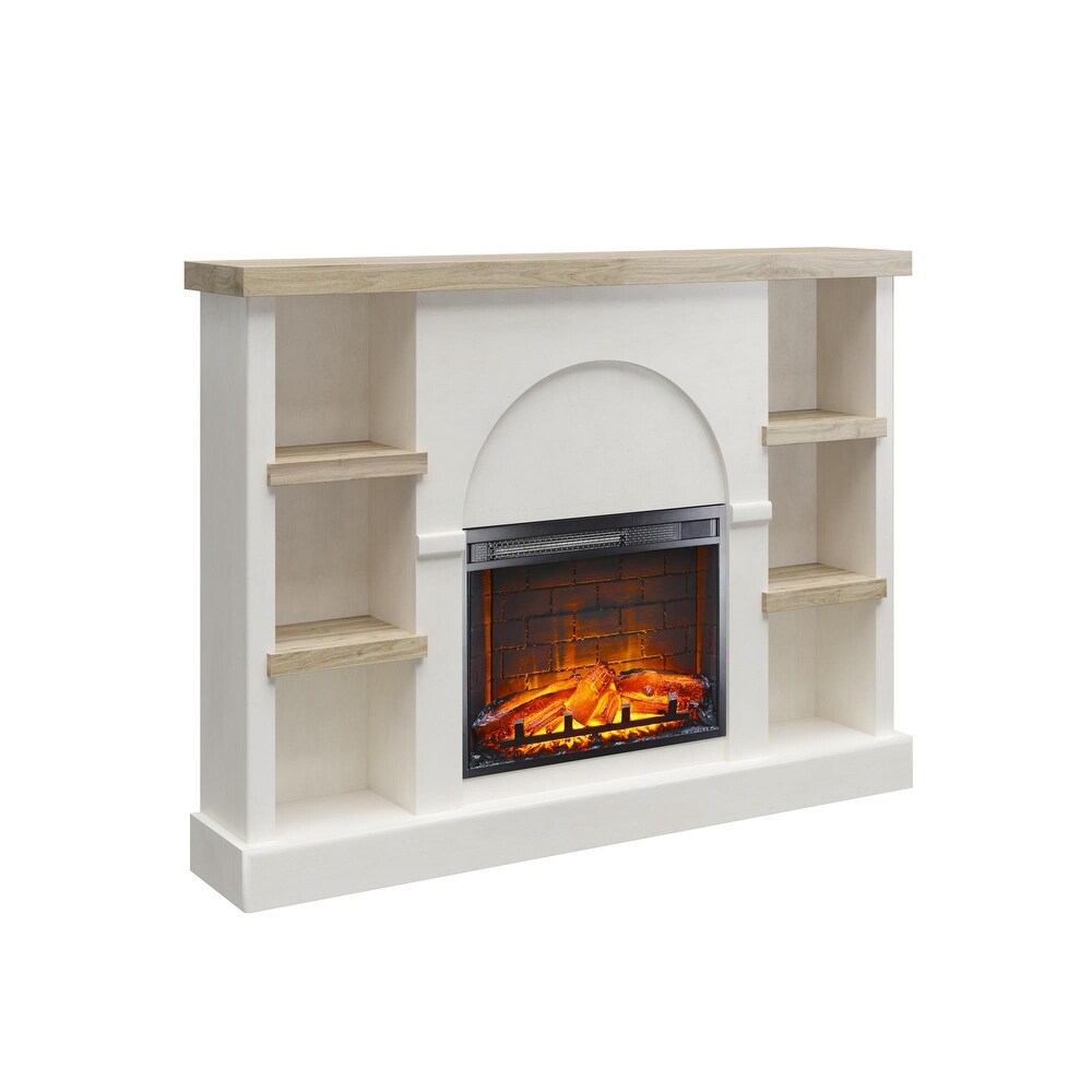 Mr. Kate Winston Fireplace Mantel with Built in Bookshelves