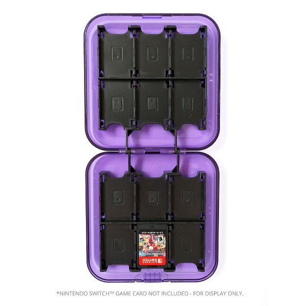 Unique Bargains  Switch Game Card Plastic Storage Protector Case Accessories 24 Purple