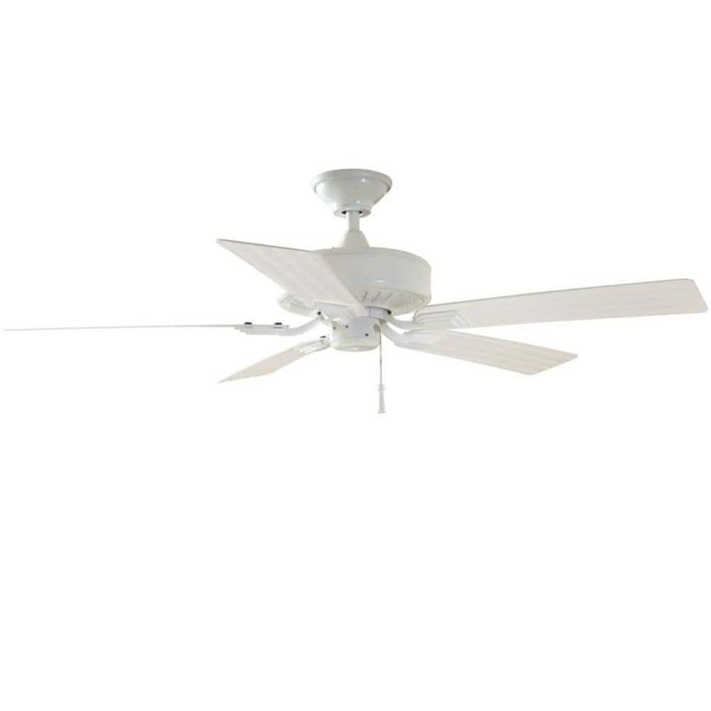 Hampton Bay Barrow Island 52 in IndoorOutdoor White Ceiling fan