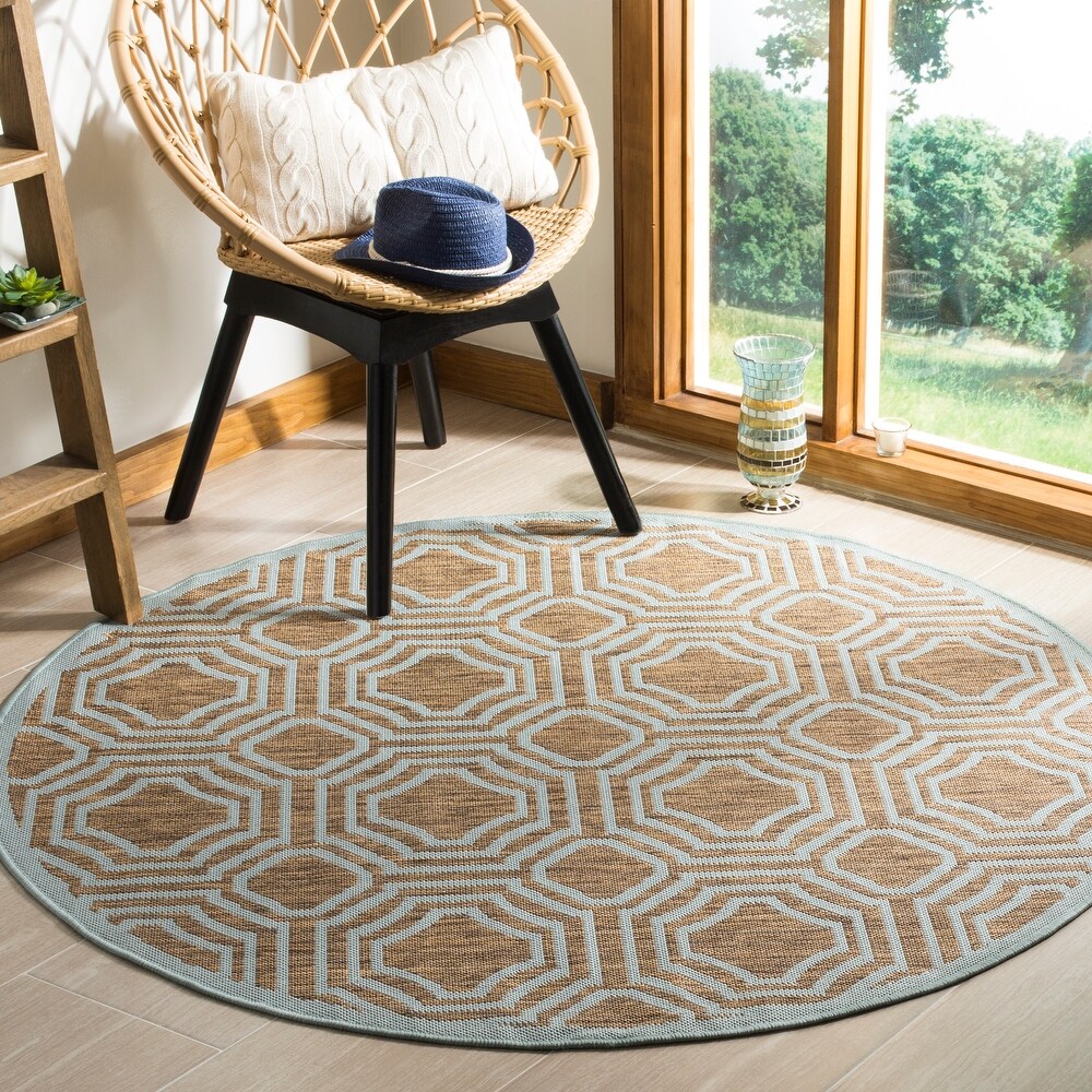 SAFAVIEH Courtyard Jeannine Indoor/ Outdoor Waterproof Patio Backyard Rug