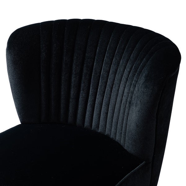 Barto Modern Velvet Tufted Side Chair with Golden Legs by HULALA HOME