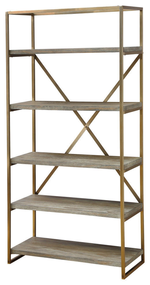 Biscayne Weathered Bookcase   Contemporary   Bookcases   by Coast to Coast Imports  LLC  Houzz