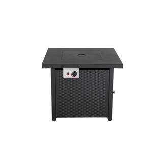 30 in. Iron Square Fire Pit Table with Table Lid ZY-50