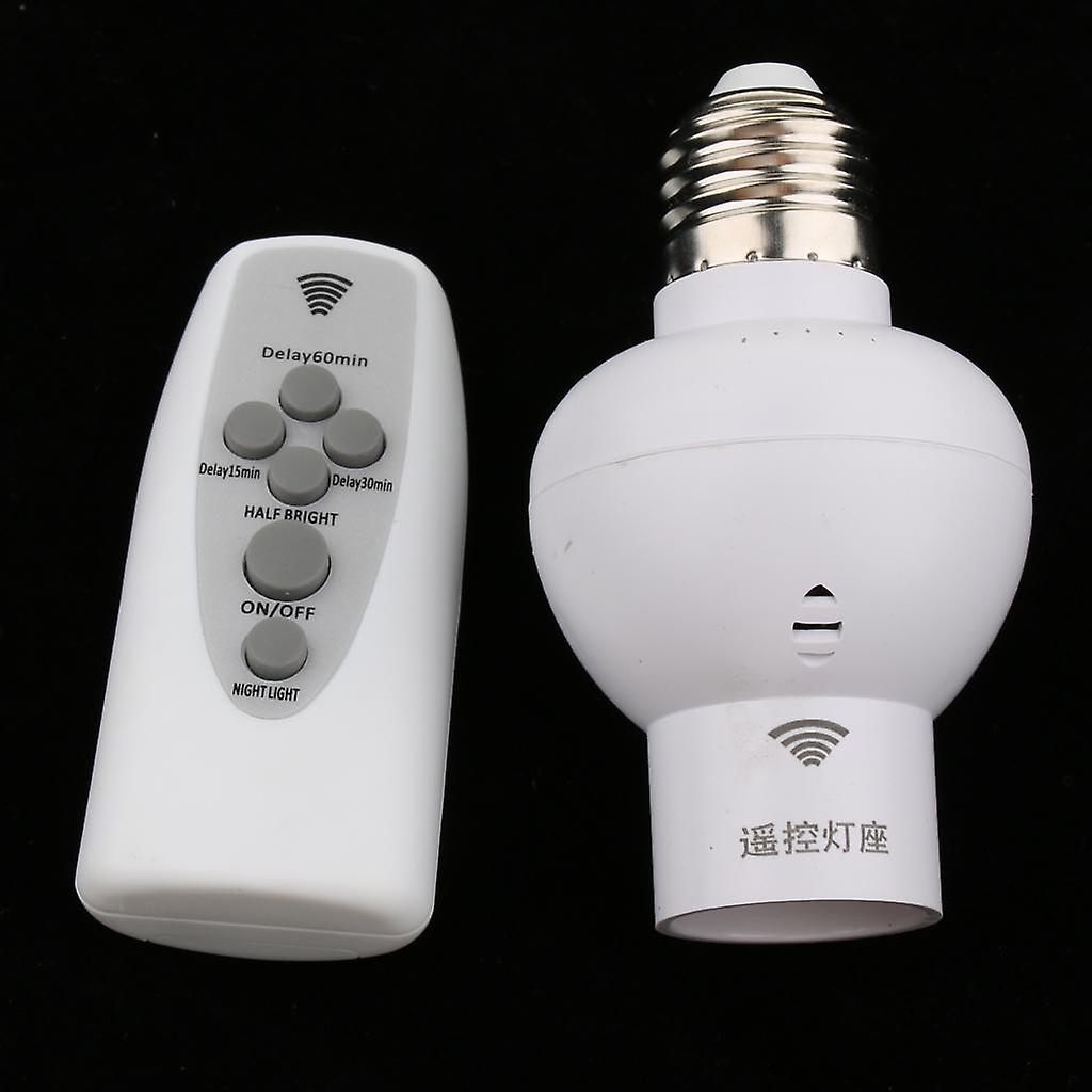 2x Digit Wireless Remote Control E27 Bulb Socket Light Lamp Holder