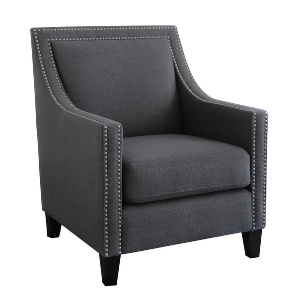 Abbyson Adrienne Fabric Nailhead Accent Armchair