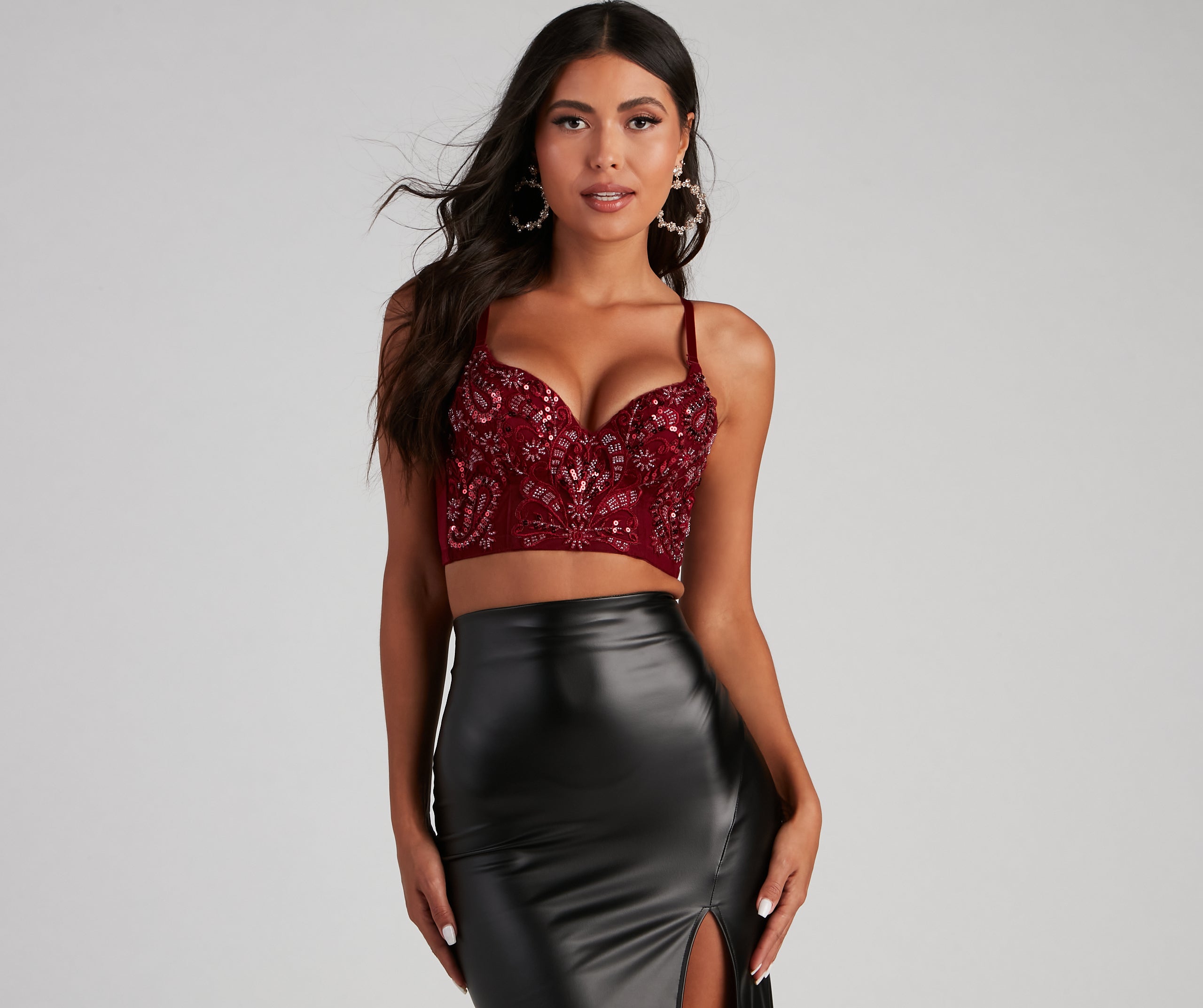 Beautifully Beaded Cropped Bustier