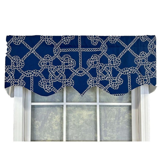 Rod Pocket Valance 50 quot X 17 quot Blue By Rlf Home