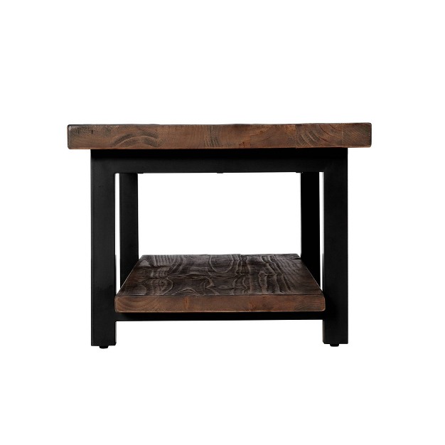 Pomona Wide Coffee Table Reclaimed Wood Rustic Natural Alaterre Furniture