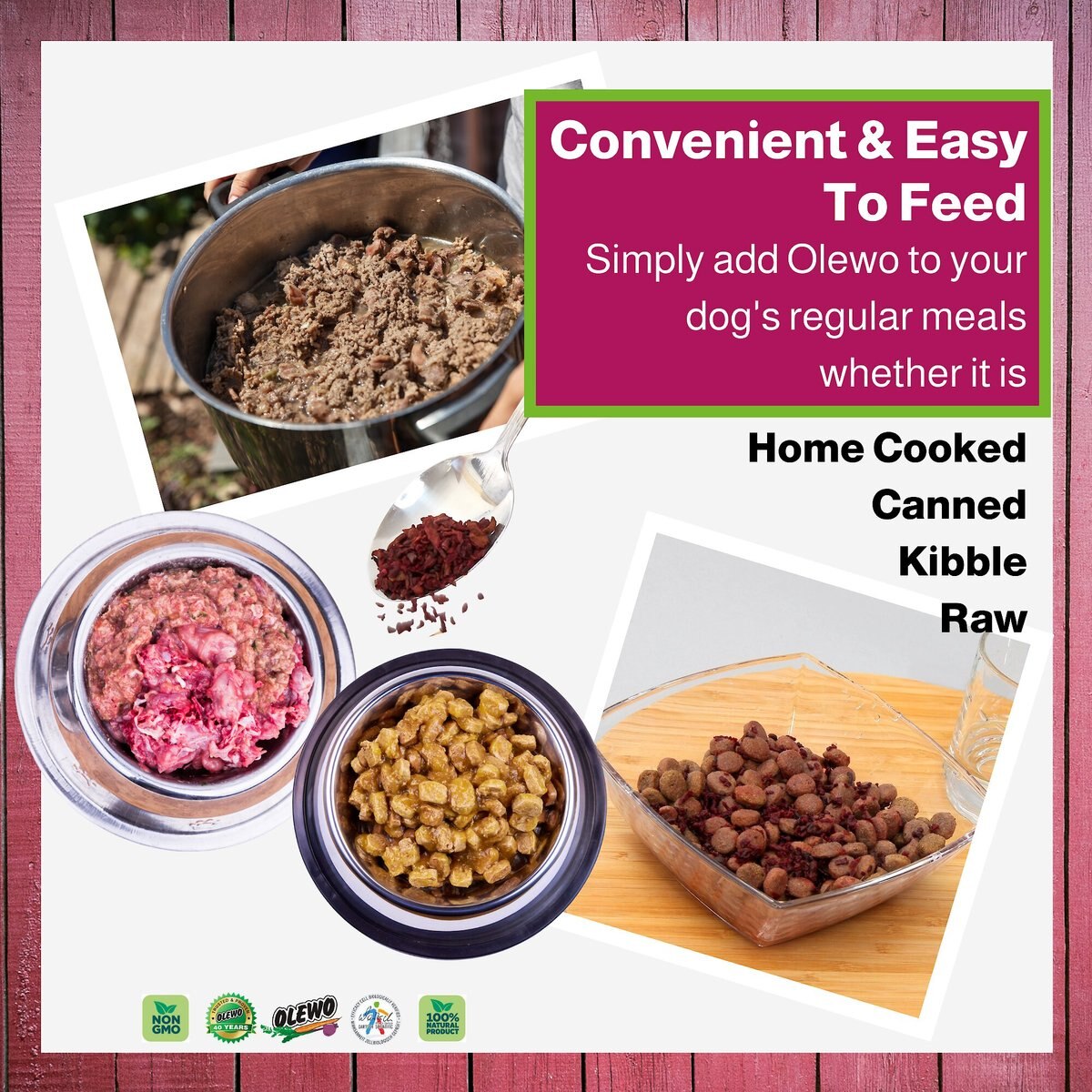 Olewo Itch and Allergy Relief Dehydrated Red Beets Healthy Weight Dog Food Topper