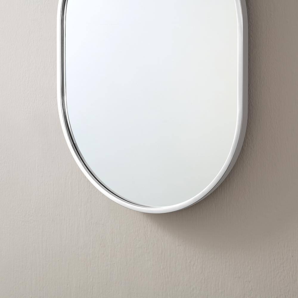 Home Decorators Collection Emmeline 24 in. W x 32 in. H Oval Framed Wall Bathroom Vanity Mirror in Chrome Emmeline MR-C