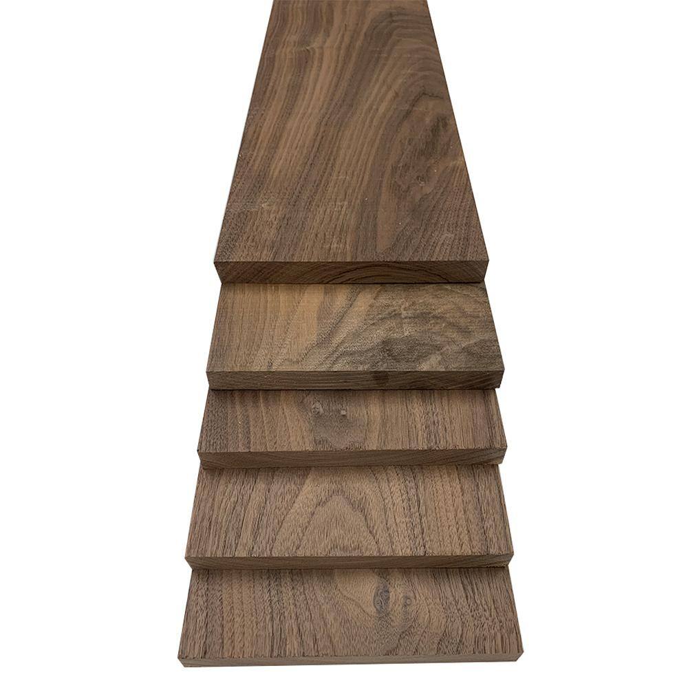 Swaner Hardwood 1 in. x 8 in. x 2 ft. Walnut S4S Board (5-Pack) OL04070824WA