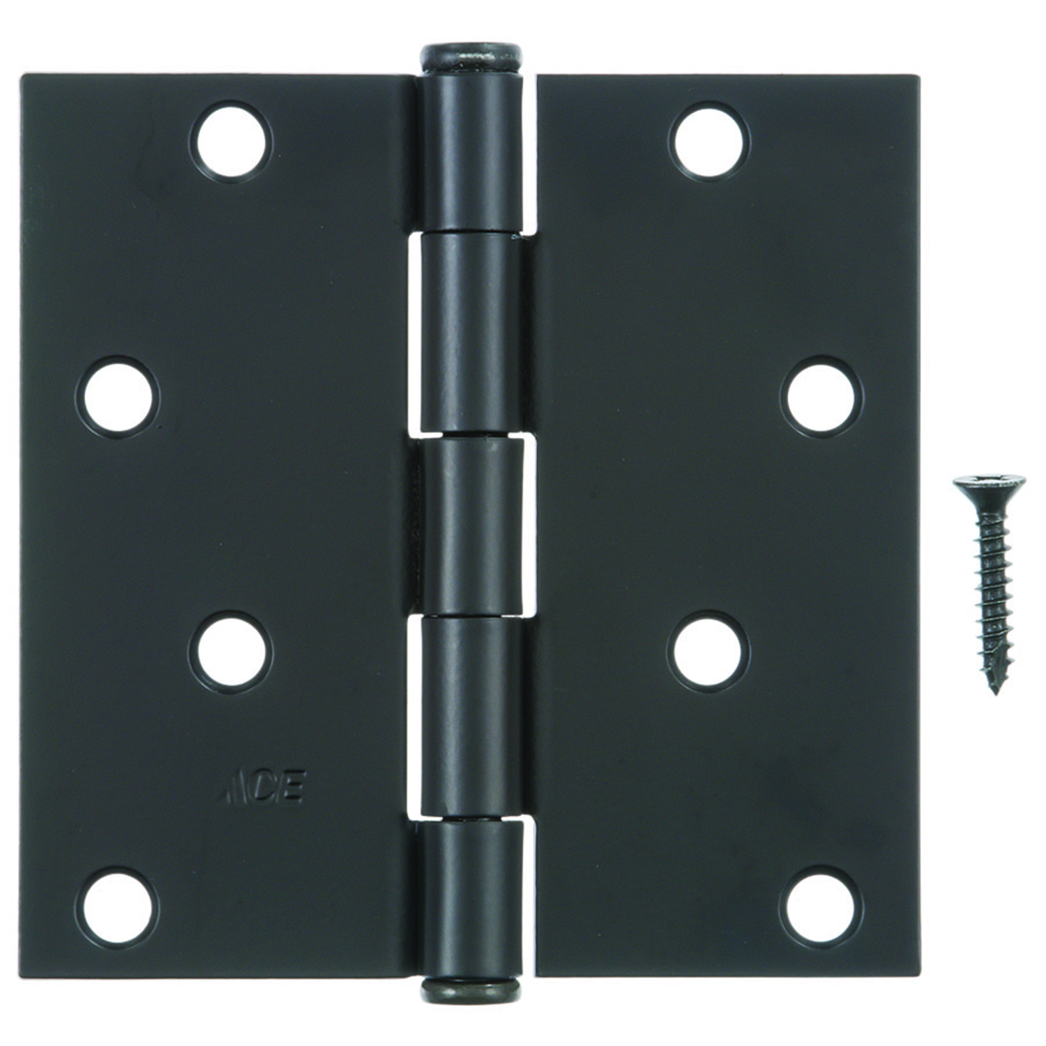 Ace 4 in. L Black Residential Door Hinge 3 pk