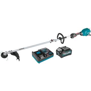 Makita 40V max XGT Brushless Cordless Couple Shaft Power Head Kit with 17 in. String Trimmer Attachment (4.0Ah) GUX01JM1X1