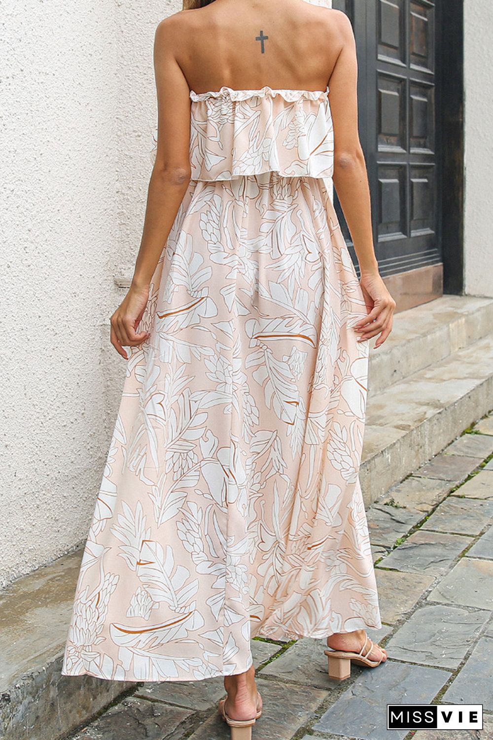 Floral Off-shoulder Long Dress Wholesale