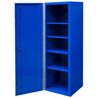 Extreme Tools DX 19 in. 4-Shelf Side Locker Tool Chest in Blue with Black Handle DX192100SLBLBK