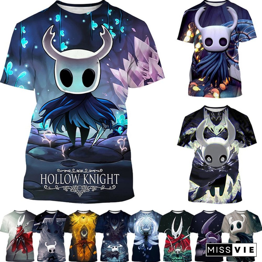 New Hollow Knight Cool Printed Short-sleeved T Shirt Men's Fashion Game T Shirt Casual Harajuku Streetwear Top