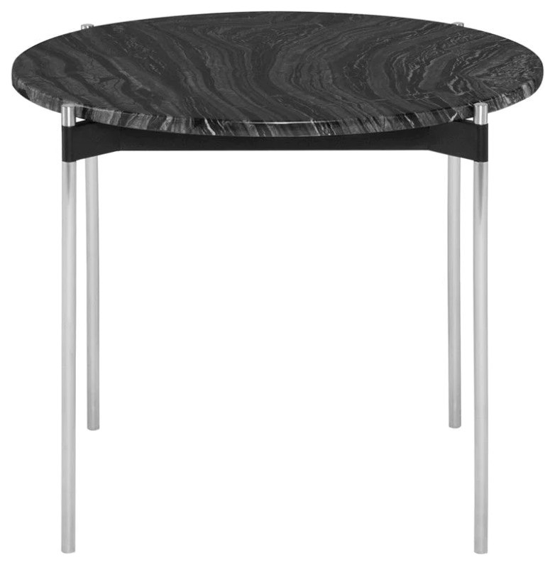 Tyson Black Wood Side Table   Midcentury   Side Tables And End Tables   by Rustic Home Furniture Deco  Houzz