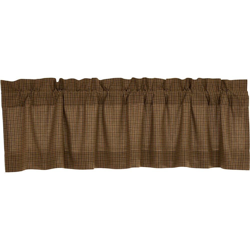 Tea Cabin Green Plaid Valance 16x60