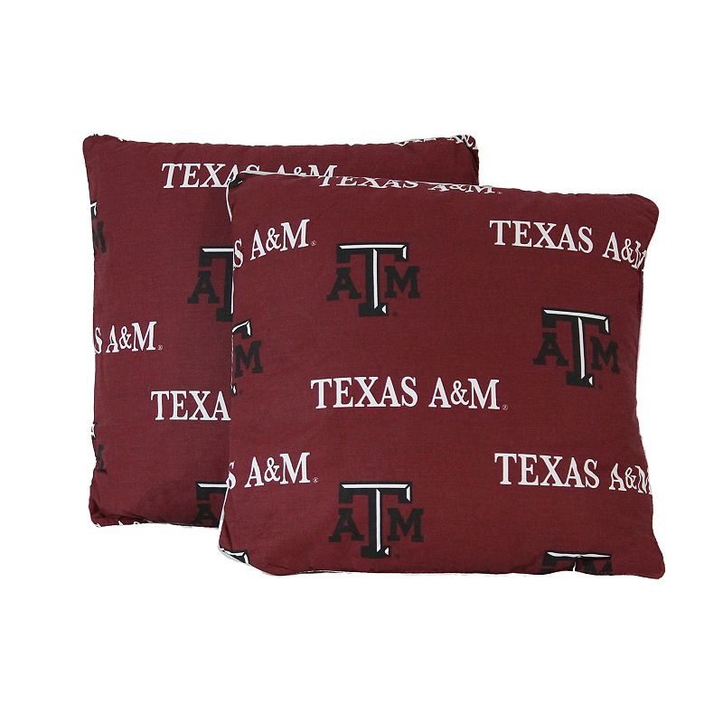 College Covers Texas AandM Aggies 16 Decorative Pillow Set