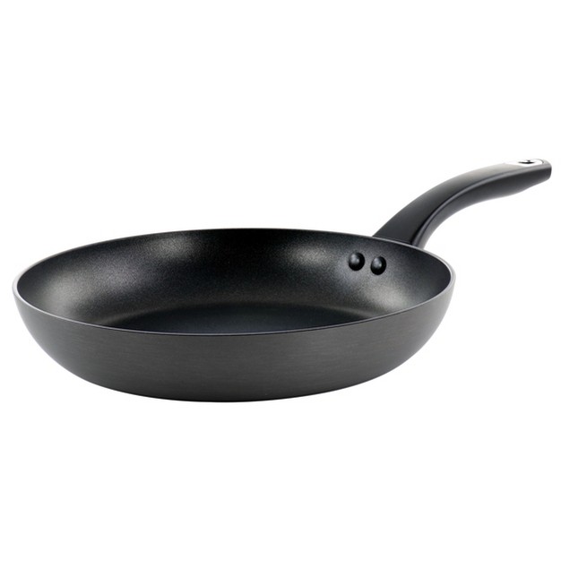 Martha Stewart Everyday Doylestown 12 Inch Nonstick Aluminum Frying Pan In Black