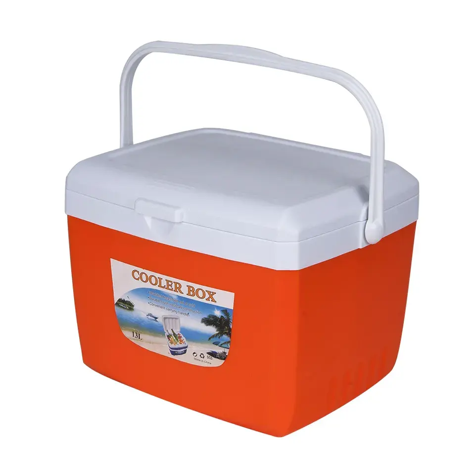 Insulated outdoor camping ice chest cooler box set with handle