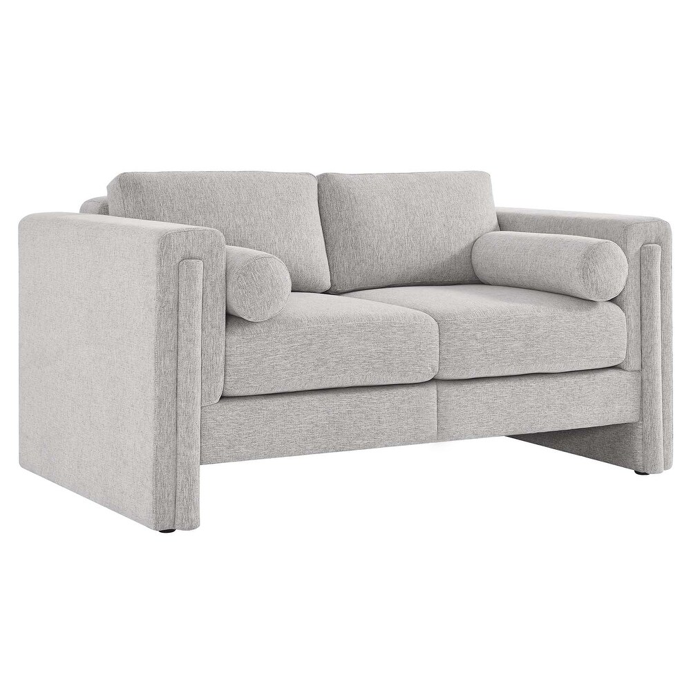 JASIWAY Modern Upholstered Sofa Loveseat with 2 Pillows