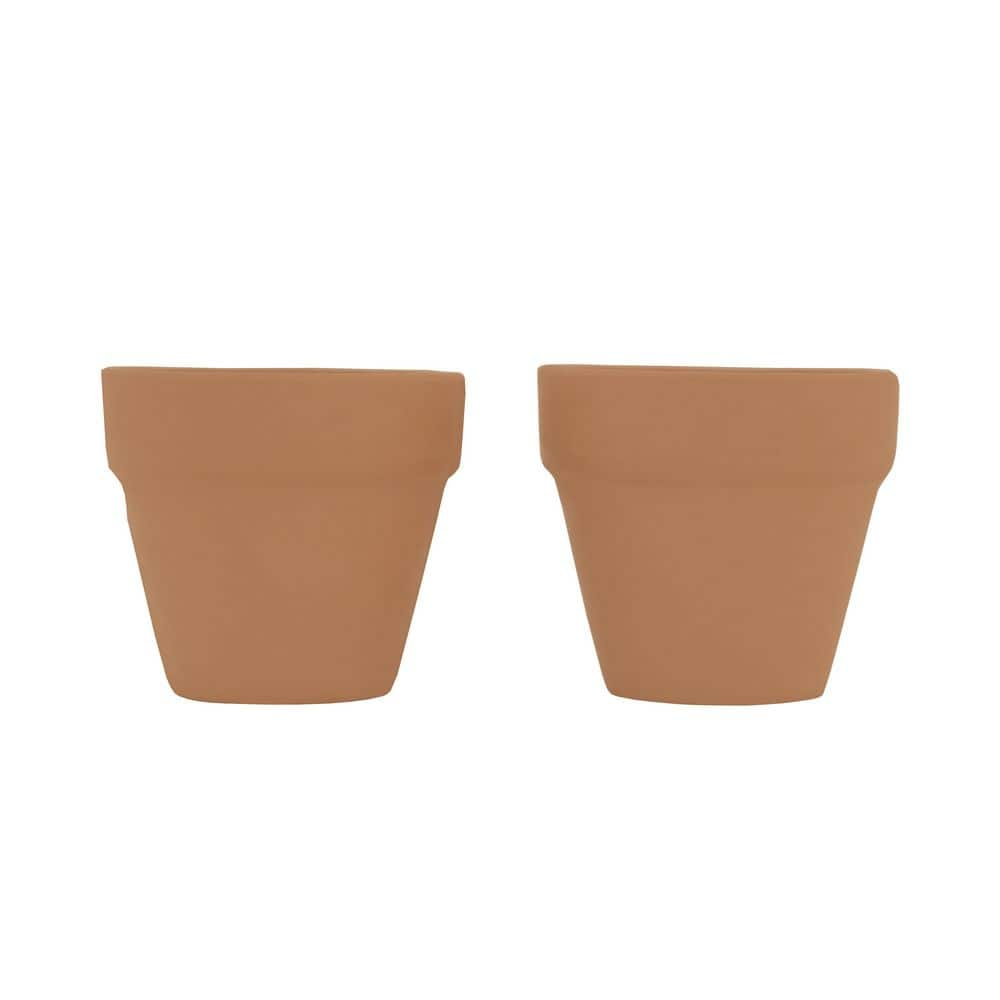 PRIVATE BRAND UNBRANDED Natural 2.25 in. Terra Cotta Ceramic Clay Standard Mini Pot LHDPOTCLST2X2N