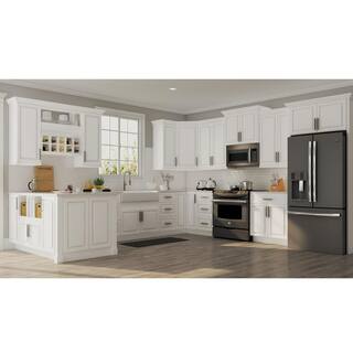 Hampton Bay Hampton 23 in. W x 29.50 in. H Base Cabinet Decorative End Panel in Satin White KAEP2430-SW