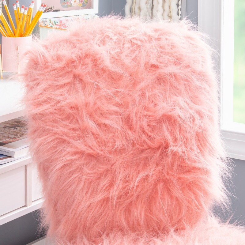 Clara Faux Fur Armless Office Chair