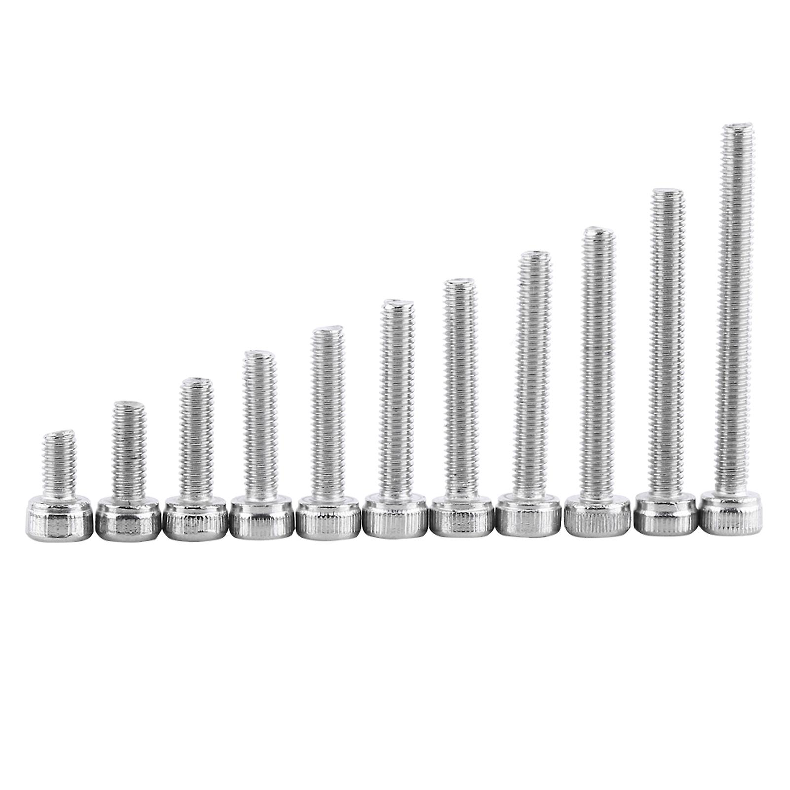 100 Pack M3 Hex Socket Head Bolts Stainless Steel Hex Socket Screw Nut Kit Machine Tools And Accessories[m3*25]